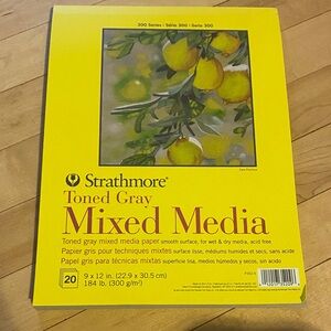 Yellow Toned Gray Mixed Media Pad NWT